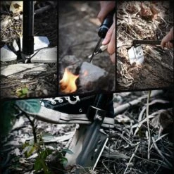 HIGHSAM Pelle De Camping 76cm Multifonction Pelle Pliante Adaptée Au à La Survie à La Randonnée Et Au Jardinage -Outil de travail du sol Soldes 47742861 4