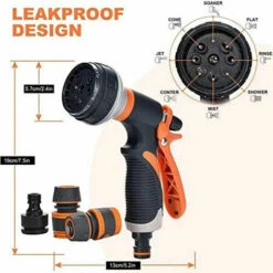 Tuyau D'arrosage Pistolet De Pulvérisation Buse De Pulvérisation Ensemble De 8 Pistolets D'arrosage à Jet Réglable Buse De Pulvérisation Haute Pression De Pour Pelouse Et Jardin Fontainebleau -Outil de travail du sol Soldes 48410244 3