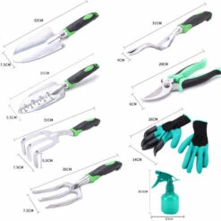 FREOSEN Outils De Jardinage ,9 En 1 Kits De Jardinage Outils De Bonsaï Pour Le Soin Des Plantes D'intérieur Et D'extérieur, Cadeau De Jardin -Outil de travail du sol Soldes 49149583 2