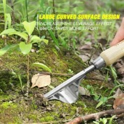 WORKPRO Outils De Jardinage, 8 Pièces, Ensemble De Jardinage En Acier Inoxydable Lourd Avec Poignée De Bois, Sécateur, Gants, Sarcloir, Griffe, Fourche, Pelle à Terreau, Transplantoire Pour Jardinier -Outil de travail du sol Soldes 50850499 3