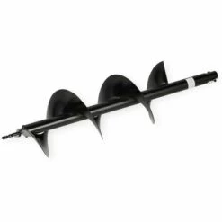 EBERTH Perceuse De Sol Twist Drill Perceuse De Jardin Avec Un Diamètre De 200 Mm Et Une Longueur De 800 Mm (Acier, Laqué Noir, Connexion Avec Boulon De Sécurité, Accessoire Ou Pièce De Rechange)