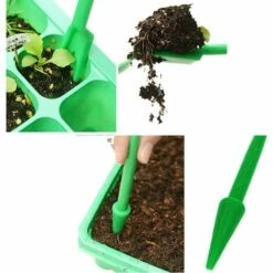 LITZEE 4PCS Mini Kit Outils Jardinage,Jardin Succulent Kit Réglable Semis Semis Transplanteur Perforateur Semoir Et Cutter Pour Plantes Charnues,Sol Puncher Graine Planteur Outil Kit Set Simple Semis -Outil de travail du sol Soldes 51550777 3