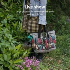 ELLE Kit De Jardinage, Grand Fourre-tout De Jardin (Gris + Multicolore) -Outil de travail du sol Soldes 52503353 5