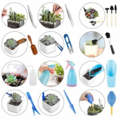 LIFCAUSAL Ensemble D'outils De Jardinage Kit D'outils De Repiquage, Mini Outils à Main De Plantation De Jardin Pour Jardin De Bureau à Domicile, 12PCS -Outil de travail du sol Soldes 52587678 5