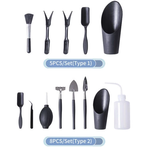 LIFCAUSAL Ensemble D'outils De Plantation De Jardin 5 PCS Bonsai Succulent Transplantation Miniature Fée Outils à Main Pour Le Bureau à Domicile 4 LIFCAUSAL Ensemble D'outils De Plantation De Jardin 5 PCS Bonsai Succulent Transplantation Miniature Fée Outils à Main Pour Le Bureau à Domicile – Image 2
