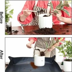 Tapis De Rempotage,Outils Succulentes,Jardinage Tapis De Plante,Mini Outils De Jardinage, Parfait Pour Une Succulente Amateurs De Jardinage,16 Pièces，Betterlife(Noir 100 * 100) -Outil de travail du sol Soldes 52797520 4