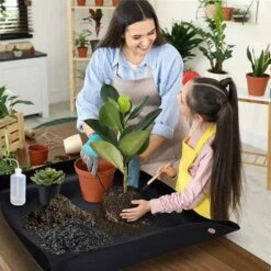 Tapis De Rempotage,Outils Succulentes,Jardinage Tapis De Plante,Mini Outils De Jardinage, Parfait Pour Une Succulente Amateurs De Jardinage,16 Pièces，Betterlife(Noir 100 * 100) -Outil de travail du sol Soldes 52797520 5