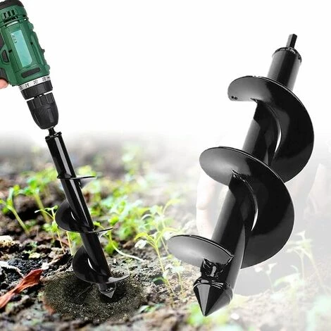 GroupM Jardin Perceuse,Tariere Manuelle, Outils De Jardinage Pelle De Trou De Poteau De Jardin Avec Entraînement Hexagonal Antidérapant, Plantation Rapide En Spirale Pour La Plantation De Bulbes De Fleurs 3 GroupM Jardin Perceuse,Tariere Manuelle, Outils De Jardinage Pelle De Trou De Poteau De Jardin Avec Entraînement Hexagonal Antidérapant, Plantation Rapide En Spirale Pour La Plantation De Bulbes De Fleurs