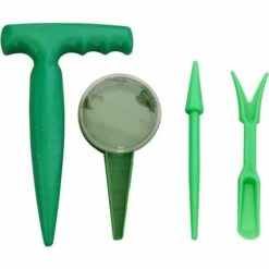 ALMI Lot De 4 Outils De Jardinage Plantoir Et Distributeur De Semis Vert