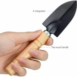 Fei Yu 3 Pcs Mini Outils De Jardin, Ensemble De Petits Râteaux Et Pelle, Petite Pelle Râteau Et Bêche Manche En Bois Pour Plantes En Pot Pour Jardin Plantes Intérieur Extérieur -Outil de travail du sol Soldes 54143945 4