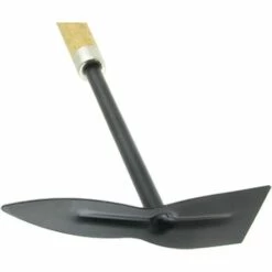 TINOR Outil De Jardinage En MéTal Avec Manche En Bois, Houe à Creuser, Noir -Outil de travail du sol Soldes 54497268 4