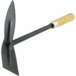 TINOR Outil De Jardinage En MéTal Avec Manche En Bois, Houe à Creuser, Noir -Outil de travail du sol Soldes 54497268 5