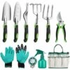 PETITES ECREVISSES Lot De 10 Outillage De Jardin Professionnel Kit Jardinage Comprend Pelle Râteau Gants Arrosoir Et Sac De Jardin -Outil de travail du sol Soldes 55495807 1