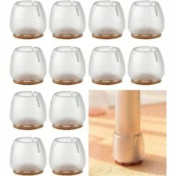 CATHERINE 16 Pièces Chaise Casquettes Patins Pour Meubles Silicone Protection Plaquettes De Pieds De Meubles Chaise Jambe Caches Housse De Table Rayures Protecteurs De Sol Pour Pieds Ronds 26-29mm