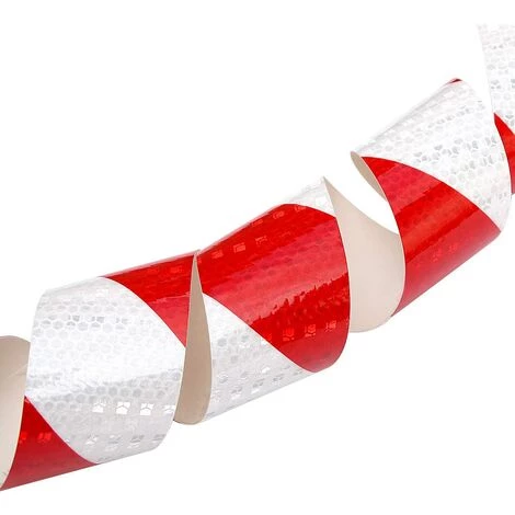 CATHERINE Bande Réfléchissante, 2 Pcs 3 M * 50 Mm Prismatic étanche Inclinés Forme De Sécurité Rouleau De Ruban De Signalisation Vinyle Autocollant Sécurité Ruban Adhésif Rouge & Blanc 5 CATHERINE Bande Réfléchissante, 2 Pcs 3 M * 50 Mm Prismatic étanche Inclinés Forme De Sécurité Rouleau De Ruban De Signalisation Vinyle Autocollant Sécurité Ruban Adhésif Rouge & Blanc – Image 3