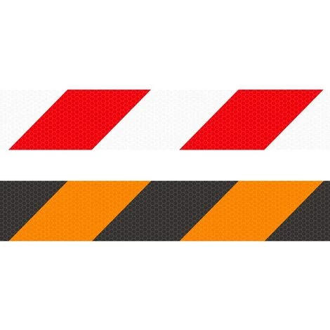 CATHERINE Bande Réfléchissante, 2 Pcs 3 M * 50 Mm Prismatic étanche Inclinés Forme De Sécurité Rouleau De Ruban De Signalisation Vinyle Autocollant Sécurité Ruban Adhésif Rouge & Blanc 6 CATHERINE Bande Réfléchissante, 2 Pcs 3 M * 50 Mm Prismatic étanche Inclinés Forme De Sécurité Rouleau De Ruban De Signalisation Vinyle Autocollant Sécurité Ruban Adhésif Rouge & Blanc – Image 4