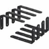CATHERINE 8Pcs Equerre Étagère Murale Support Étagère Mural Support En Forme De L Équerre De Fixation Pour Étagère Déco Cuisine Chambre Meubles Suspendus Placard 125 * 75 * 3mm Noir Fer -Outil de travail du sol Soldes 55654587 1