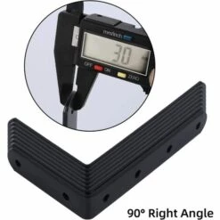 CATHERINE 8Pcs Equerre Étagère Murale Support Étagère Mural Support En Forme De L Équerre De Fixation Pour Étagère Déco Cuisine Chambre Meubles Suspendus Placard 125 * 75 * 3mm Noir Fer 10 CATHERINE 8Pcs Equerre Étagère Murale Support Étagère Mural Support En Forme De L Équerre De Fixation Pour Étagère Déco Cuisine Chambre Meubles Suspendus Placard 125 * 75 * 3mm Noir Fer -Outil de travail du sol Soldes 55654587 4