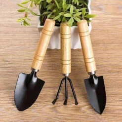 GroupM Outils De Jardinage Trois Pièces Mini Pelle à Fleurs Petit Râteau Ensemble D'outils De Plantation Succulente Pelle De Desserrage Domestique（longue） -Outil de travail du sol Soldes 56290147 3