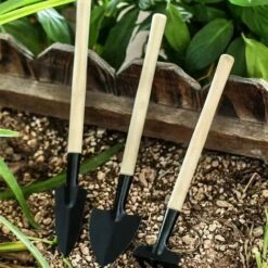 GroupM Outils De Jardinage Trois Pièces Mini Pelle à Fleurs Petit Râteau Ensemble D'outils De Plantation Succulente Pelle De Desserrage Domestique（longue） -Outil de travail du sol Soldes 56290147 4