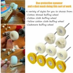 LUCKY-88 Bonnet Et éponge De Polissage Roue En Laine Roue En Laine Polie Ambrée Avec Tige(Roue En Laine à Poignée Unique 3.0) -Outil de travail du sol Soldes 56331706 4