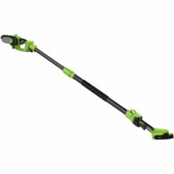 Venteo - Tronçonneuse Sans Fil 2en1 Avec Bras Télescopique - Légère/maniable -Pour Bricolage/coupe/élagage -Rechargeable Sur Batterie 20V - Noir / Vert