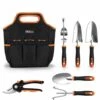 TODOT 7 Pcs Outils De Jardinage, Sécateur, Pelle, Râteau,Transplantoir, Kits De Jardinage En Acier Inoxydable - GGT4A -Outil de travail du sol Soldes 58758013 1