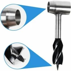 CHANCEY Lot De Forets Hélicoïdaux En Acier Trempé Oxydé à Coupe Rapide Pour Le Travail Du Bois Pour Le Camping Et La Bushcraft Tarière Manuelle Noir，SEMAket -Outil de travail du sol Soldes 58825235 3