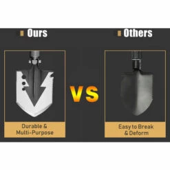 TANCYCO Pelle Pliante Avec Couteau Tournevis Poche Tactique Multitool Pelle Kit Acier Inoxydable Pelle Multi-Usage Pour Camping En Plein Air Pêche Chasse (Noir) -Outil de travail du sol Soldes 59001173 5