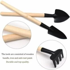 MACARON Ensemble De Mini Outils De Jardinage Pot De Fleur Râteau Truelle Pelle Semis Plantation De Serre LO-Ron -Outil de travail du sol Soldes 59164221 3