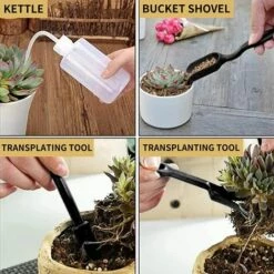 PERLE RARE Lot De 15 Mini Outils De Jardinage Pour Plantes Succulentes, Repiquage à La Main, Outils De Jardinage Miniatures, Kits De Cactus -Outil de travail du sol Soldes 59324984 5