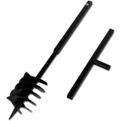 JN.SONGS Tarière Manuelle Tarière De Jardin De Sol Avec Manch Pour Faire Trou Planter Des Arbres, Arbustes Jardinage 180 Mm Acier -Outil de travail du sol Soldes 59664792 2
