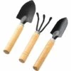 MINKUROW Mini Outils De Jardinage 3 Pièces Ensemble Outils Jardinage Kit De Jardinage Ensemble De Petits Outils De Jardin Pour Plantes Outils De Jardin Kit Pelle Bêche Petits Râteau Poignée -Outil de travail du sol Soldes 59790252 1