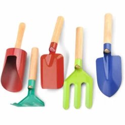 MINKUROW Enfants Outils à Main De Jardin, Mini-Pelle Plante De Jardin Avec Poignée En Bois (Adapté Pour Les Tout-Petits) -râteau -Outil de travail du sol Soldes 59790528 2