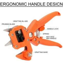 NAXUNNN Ciseaux De Greffage Professionnels, Pince à Greffer, Outils De Greffe Pour Greffer Et élager, 3 Lames Interchangeables (V, Ω, U) En Acier, Idéale Pour Les Arbres Fruitiers Et Pieds De Vigne -Outil de travail du sol Soldes 60664434 2
