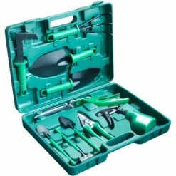 BAICCCF Kit Outils Du Jardinier 11 Outils De Jardinage En Acier Inoxydable Kit D'outils De Jardin Cadeaux Pour Hommes Et Femmes (Vert)