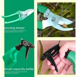 BAICCCF Kit Outils Du Jardinier 11 Outils De Jardinage En Acier Inoxydable Kit D'outils De Jardin Cadeaux Pour Hommes Et Femmes (Vert) -Outil de travail du sol Soldes 60740508 5