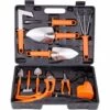 BAICCCF Kit Outils Du Jardinier, Kit Outils Du Jardinier Robustes En Acier Inoxydable, Outils De Jardinage Pour Femmes/hommes (13 Pièces Orange)