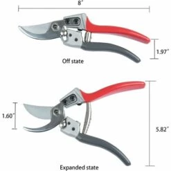 BAICCCF Kit Outils Du Jardinier 20 Cm, Cisailles à Main Professionnelles, Lame En Acier Inoxydable SK5, Tondeuses Pour Plantes, Jardinage, Coupe, Outils De Jardin (rouge Et Gris) -Outil de travail du sol Soldes 60740801 4