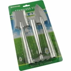 BAICCCF Kit Outils Du Jardinier 3 Pièces Pelles à Manche En Acier Inoxydable Pour Pots De Plantes Ensemencement Sol Meuble Jardin Pelle à Main/pelle/râteau Ensemble D'outils De Jardin -Outil de travail du sol Soldes 60740941 5
