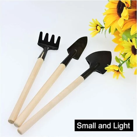 BAICCCF Kit Outils Du Jardinier, Ensemble D'outils à Main De Jardin Portables 3pcs, Râteau De Jardinage Miniature, Truelle Et Pelle Pour Semis,bonsaï, Plantes Grasses, Terrariums Et Plantation 7 BAICCCF Kit Outils Du Jardinier, Ensemble D'outils à Main De Jardin Portables 3pcs, Râteau De Jardinage Miniature, Truelle Et Pelle Pour Semis,bonsaï, Plantes Grasses, Terrariums Et Plantation – Image 5