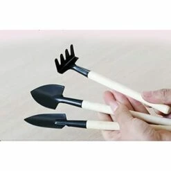 BAICCCF 6 Pcs Kit Outils Du Jardinier Outils De Jardin Mini Kit De Jardinage Gadget De Fleurs En Pot De Plantes Poignées En Bois Pour Transplanter Les Semis, Cultiver Et Désherber Les Fleurs Et Les Semis De Légumes -Outil de travail du sol Soldes 60740956 4