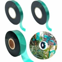 BAICCCF 3 Kit Outils Du Jardinier 150 Pieds De Ruban Adhésif Extensible 12 Mm/24 Mm Ruban De Jardin épais Ruban De Plante Jardin Vert Piquet En Vinyle Pour Intérieur Extérieur Utilisation De Plantes De Patio
