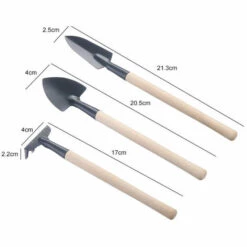 FR-LIFE Ensemble Outils Jardinage BR-Vie 6Pcs Mini Petits Râteaux Pelle Bêche Manche En Bois Kit De Plantation, Pour Le Rempotage Des Plantes -Outil de travail du sol Soldes 60776746 2