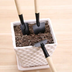 FR-LIFE Ensemble Outils Jardinage BR-Vie 6Pcs Mini Petits Râteaux Pelle Bêche Manche En Bois Kit De Plantation, Pour Le Rempotage Des Plantes -Outil de travail du sol Soldes 60776746 4