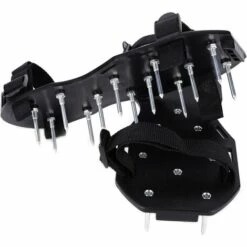 FLYME Aérateur De Pelouse, Chaussures D'aérateur De Pelouse, Chaussures De Scarificateur à Ongles De Pelouse Avec Sangles Réglables Et Métal, Chaussures à Pointes De Taille Unique Pour Pelouse(Triple Band) -Outil de travail du sol Soldes 60915136 5