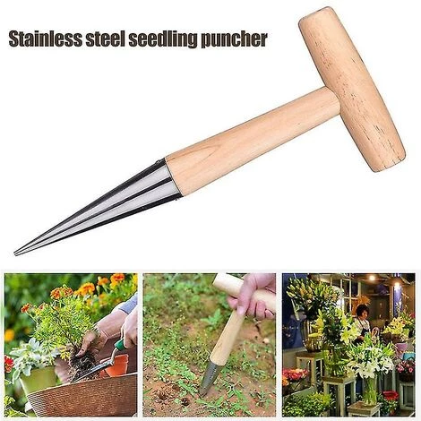 LTS FAFA Perforateur De Semis En Acier Inoxydable Semis De Plantes De Repiquage Fertiliz 3 LTS FAFA Perforateur De Semis En Acier Inoxydable Semis De Plantes De Repiquage Fertiliz