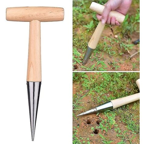 LTS FAFA Perforateur De Semis En Acier Inoxydable Semis De Plantes De Repiquage Fertiliz 4 LTS FAFA Perforateur De Semis En Acier Inoxydable Semis De Plantes De Repiquage Fertiliz – Image 2