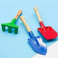 LITZEE 3 Pièces Mini Outils De Jardin, Ensemble D'outils Pour Enfants à Manche Court, Pelle De Jardin Mini Pelles à Râteau De Jardinage Pour Enfants Et Ensemble De Truelle -Outil de travail du sol Soldes 61334994 5
