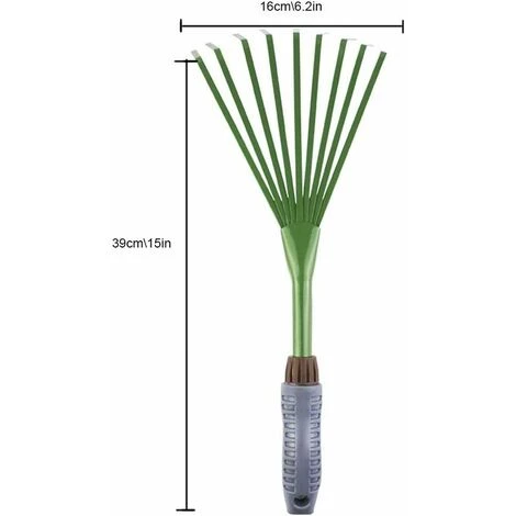 JOORRT Râteau De Jardin En Métal Neuf Dents Râteau Herbe Rake Feuilles Et Les Fleurs De Fer Rake Rake Outils Agricoles Travail Du Sol Balayer Les Déchets De Jardin 4 JOORRT Râteau De Jardin En Métal Neuf Dents Râteau Herbe Rake Feuilles Et Les Fleurs De Fer Rake Rake Outils Agricoles Travail Du Sol Balayer Les Déchets De Jardin – Image 2